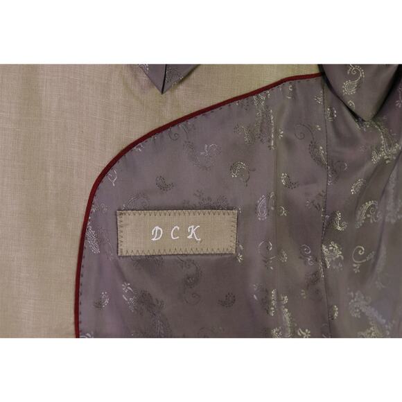 MySuit Custom Made Tan 100% Linen 2-Btn Blazer Jacket 44R - Picture 9 of 10